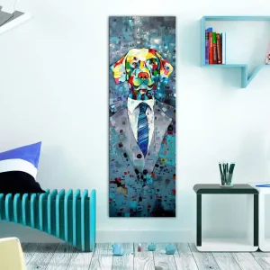 Tavla Dog in a Suit 45x135 - Inredning Extra rabatt
