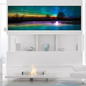Snabb frakt Tavla Rainbow Aurora (1 Part) Narrow 120x40 - Inredning