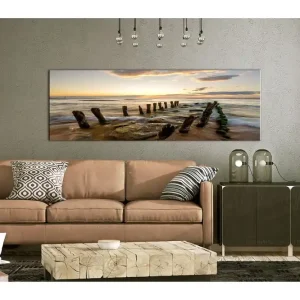 Nedsatt pris Tavla Wooden Breakwaters 135x45 - Inredning