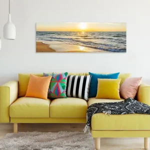 Tavla Calm Waves (1 Part) Narrow Golden 120x40 - Inredning Lågt pris