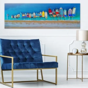 Handla nu Tavla Colourful Boats (1 Part) Narrow 150x50 - Inredning