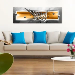 Tavla Silver Wings (1 Part) Narrow Orange 135x45 - Inredning Fri frakt