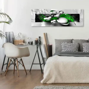 Tavla Shiny Stones (1 Part) Narrow Green 135x45 - Inredning Populär