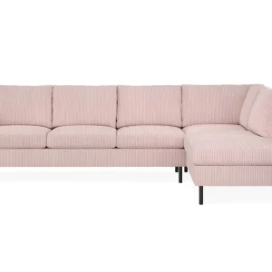 Expressleverans Scandinavian Choice Peppe 4-sits Högervänd L-formad Schäslongsoffa i Manchester Rosa - Möbler