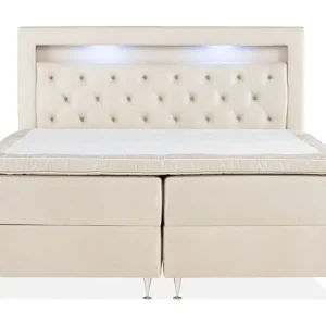 Alessia Komplett Sängpaket med Förvaring LED-belysning 180x200 cm - Möbler Säker betalning