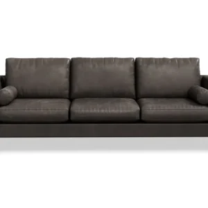Outlet Scandinavian Choice Ocean Lyx 3-sits Soffa i Konstläder Mörkgrå - Möbler