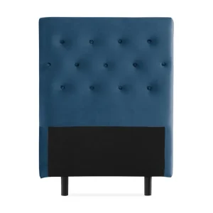 Populär Ella Sänggavel 90 cm Knappar Blå/Sammet - Möbler