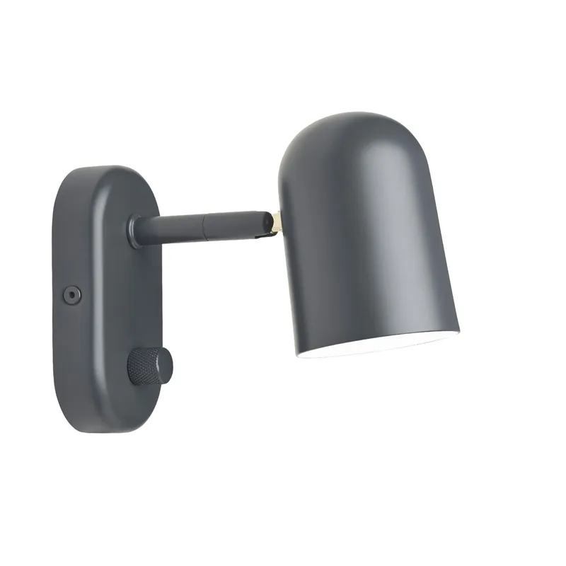 Billig Buddy Vägglampa, Mörkgrå