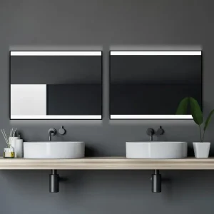 Knutby Badrumsspegel 80x60 cm LED-belysning - Inredning & dekor Billigare