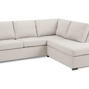 Basic Home Crazy 3-sits Högervänd L-formad Schäslongsoffa i Tyg Beige - Möbler Populärt val
