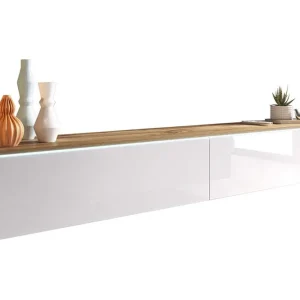 Kampanj Cuguen TV-bänk 180 cm LED-belysning - Möbler