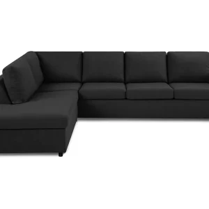 Basic Home Crazy 4-sits Vänstervänd L-formad Schäslongsoffa i Tyg Antracit - Möbler Billigare