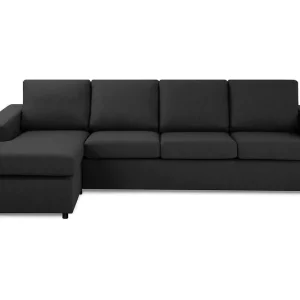 Basic Home Crazy 4-sits Vändbar L-formad Divansoffa i Tyg Antracit - Möbler Erbjudandepris