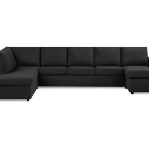 Populärt val Basic Home Crazy 5-sits Vänstervänd U-formad X-Large Soffa med Divan och Schäslong i Tyg Antracit - Möbler