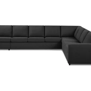 Erbjudandepris Basic Home Crazy 7-sits Vändbar L-formad XX-Large Hörnsoffa i Tyg Antracit - Möbler