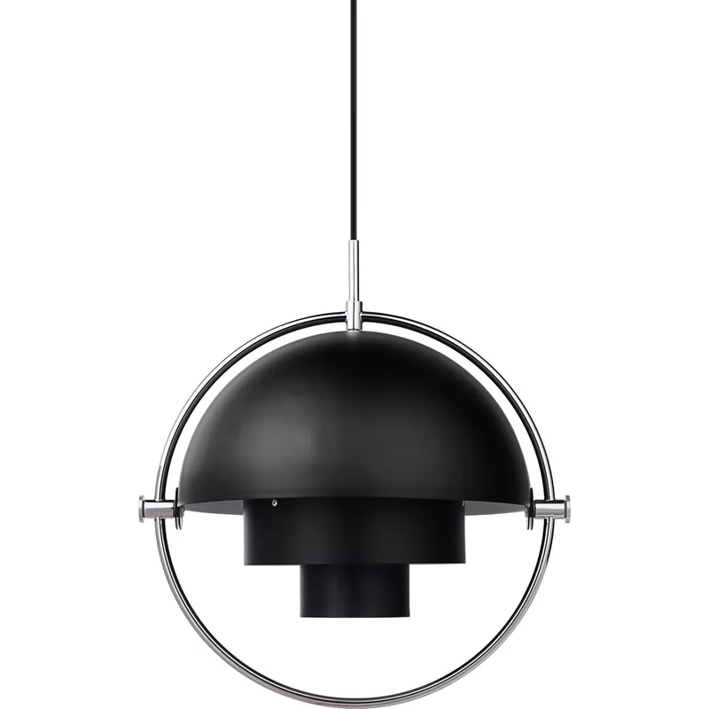 Begränsat antal Multi-Lite Pendel 36 cm, Krom/Svart Halvmatt