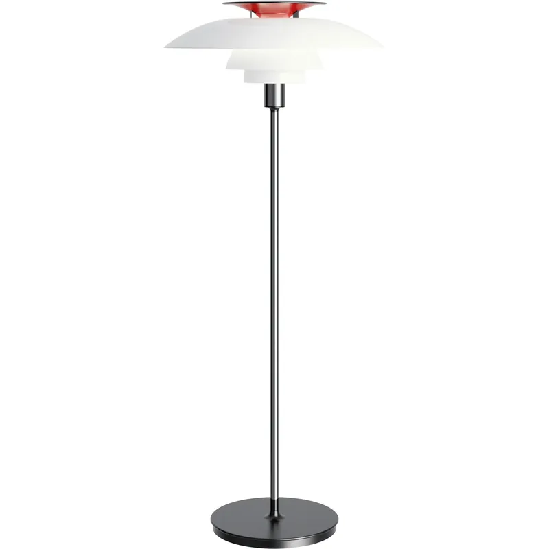 Begränsat erbjudande PH 80 Golvlampa Utan Dimmer, Vit Opal Akryl / Krom