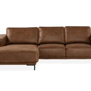 Manor House Akron 2-sits Soffa med Divan Vänster Bondedläder Brun - Möbler Rea