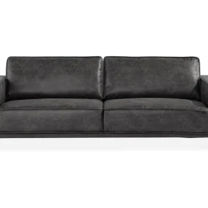 Manor House Akron 3-sits Soffa Bondedläder Mörkgrå - Möbler risnedsättning