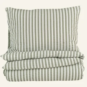 Påslakanset i bäckebölja olivgrön - 150x210 cm Kampanj