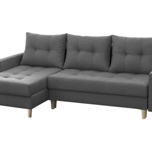 Bodo Divanbäddsoffa 222x140x90 cm Mörkgrå - Möbler Kundfavorit