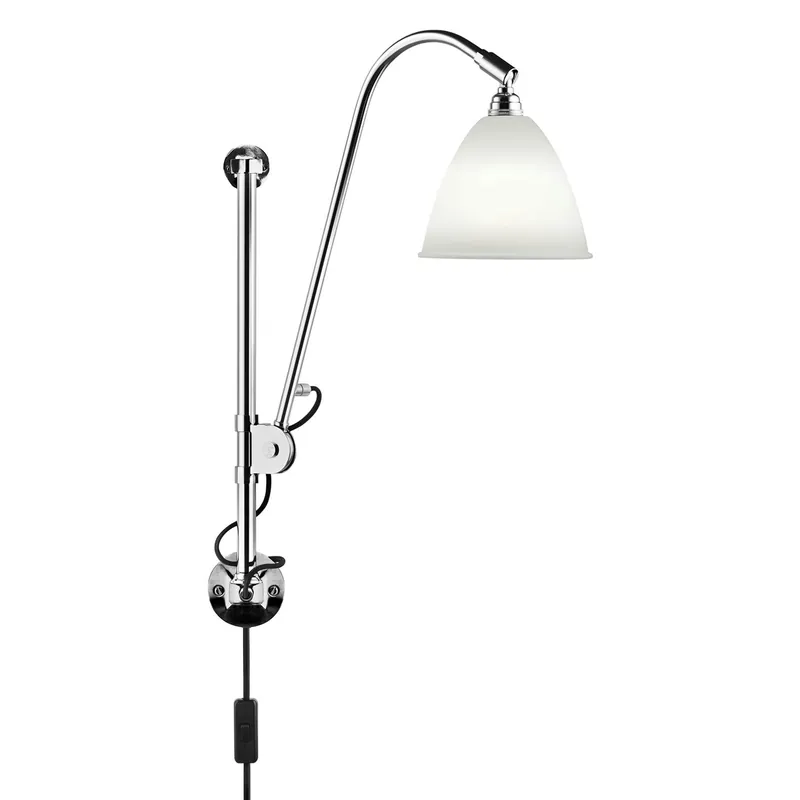 Fri frakt Bestlite BL5 Vägglampa, Krom/Benporslin