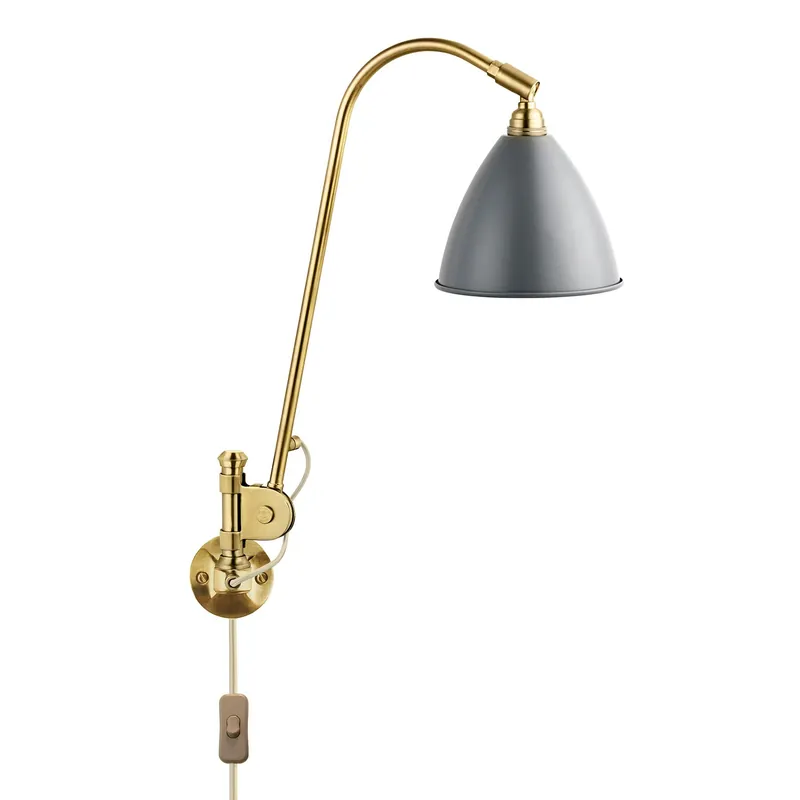 Bestlite BL6 Vägglampa, Mässing/Grå Begränsat erbjudande