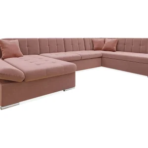 Populärt val Zumar 4-sits Bäddsoffa Höger Rosa - Möbler