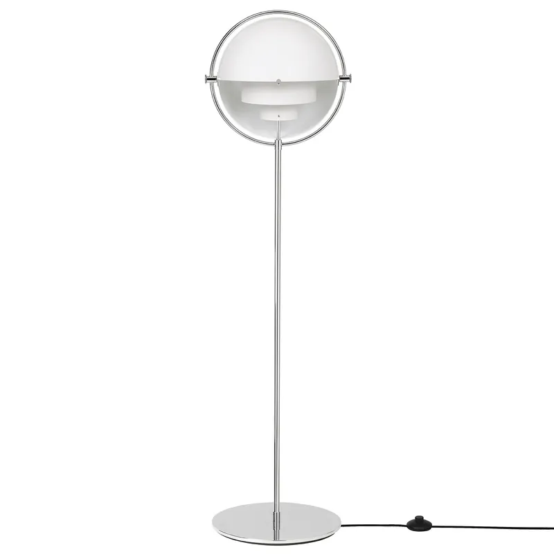Billigare Multi-Lite Golvlampa, Krom/Vit