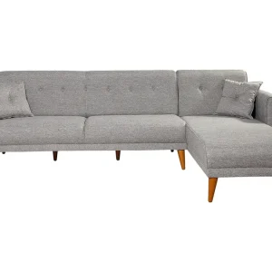 Premium Gjoni Bäddsoffa med Divan Höger Grå - Möbler