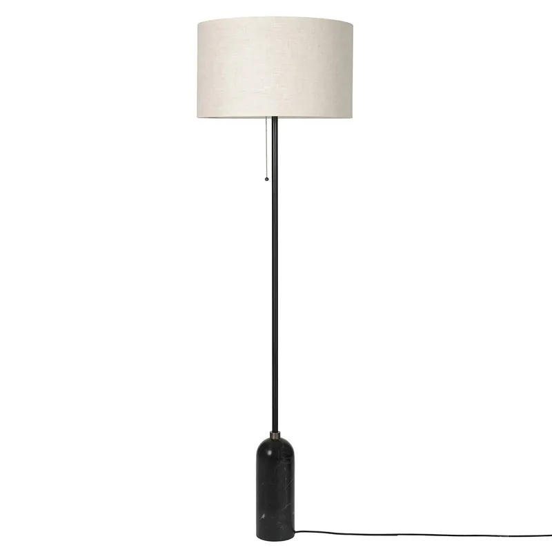 Billig Gravity Golvlampa, Svart Marmor / Canvas