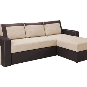 Kolder Divanbäddsoffa 234x156x82 cm Beige/Brun - Möbler Fynd