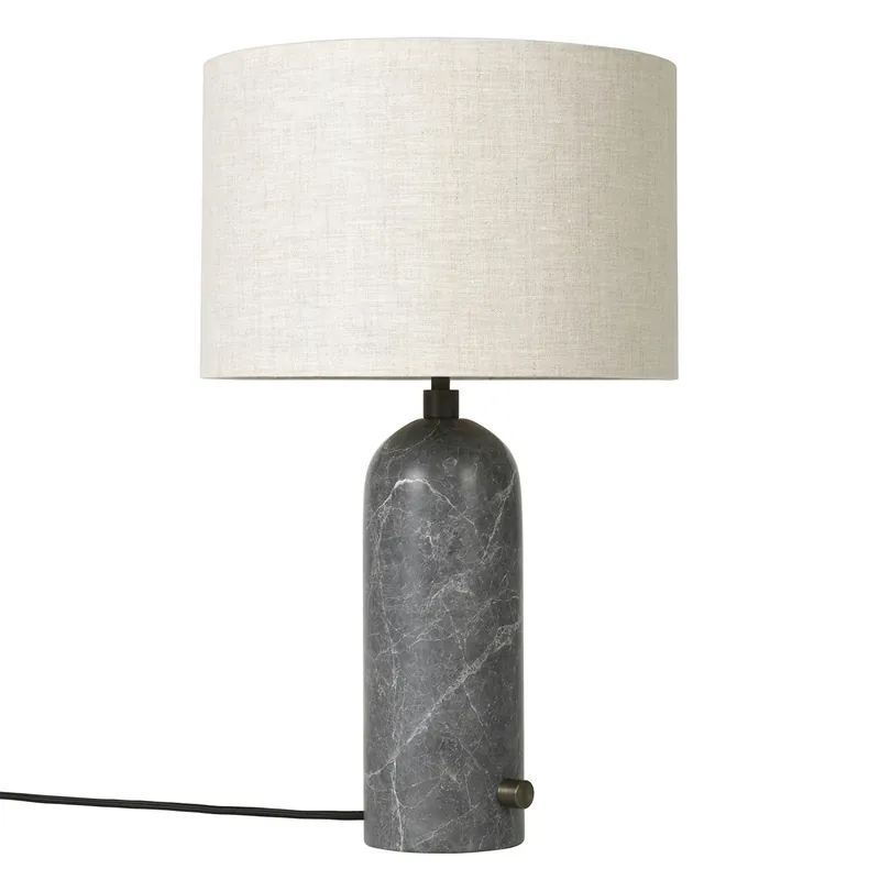Begränsad tid Gravity Bordslampa Liten, Grå Marmor / Canvas