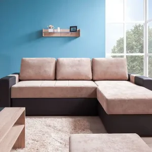 Fri frakt Keisha Divanbäddsoffa Beige/Brun - Möbler