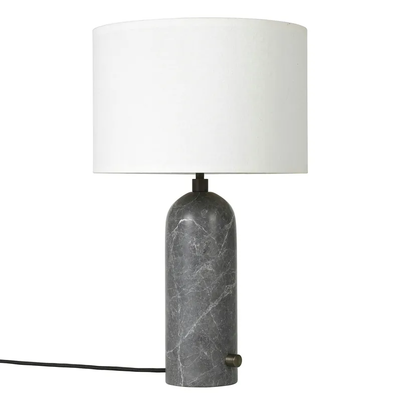 Trygg betalning Gravity Bordslampa Liten, Grå Marmor / Vit
