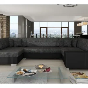 Majestic Furniture Jamaal Hörnbäddsoffa Grå/Svart - Möbler Reapris