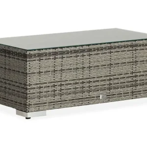 Beställ idag Bahamas Loungbord och Soffbord Utomhus 113 cm Konstrotting Glas - Utemöbler