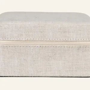 Smyckeskrin med dragkedja natur - 13x13 cm Billigare