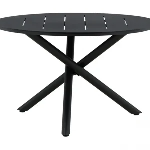 Alma Matbord Utomhus Rund 120 cm Svart - Utemöbler Säker betalning