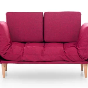 Köp online Mezonzo 3-sits Bäddsoffa Röd - Möbler