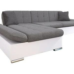 Malwi U-Bäddsoffa 278x162x76 cm Grå/Vit - Möbler Trygg betalning