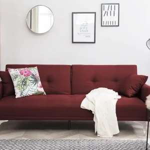 Lucan Bäddsoffa 178 cm Röd - Möbler Fri frakt