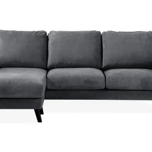 Sista chansen Scandi Days Trend Lyx 3-sits Divansoffa Vänster Mörkgrå/Svart - Möbler