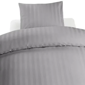 Påslakanset Enkelsäng 2-Dels Satin Ljusgrå - Textil & mattor Beställ idag