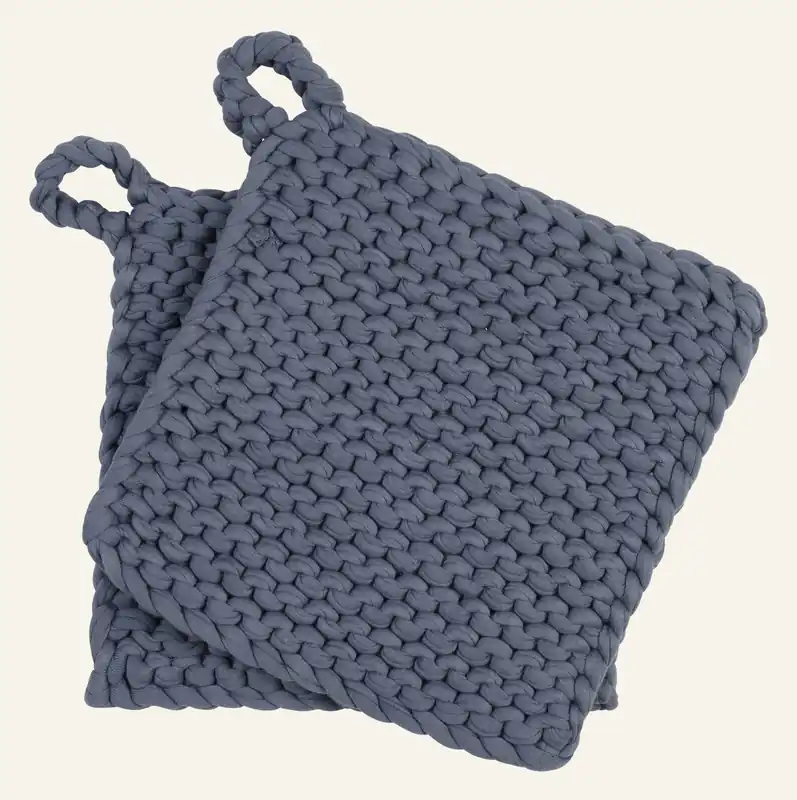 Grytlapp denimblå - 19x19 cm Billig