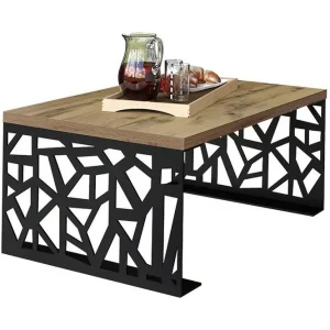 Palesia Soffbord 100 cm Beige/Svart/Brun - Möbler Begränsad tid