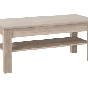 I lager Cezara Soffbord 110 cm med Förvaring Hylla Ek - Möbler