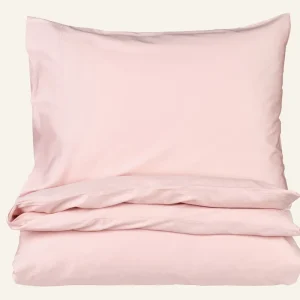 Köp online Påslakanset i satin puderrosa - 150x210 cm