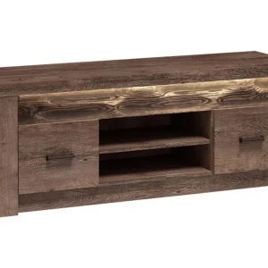 Sänkt pris Indianapolis TV-bänk 137x42x53 cm Vit Led-Belysning - Möbler