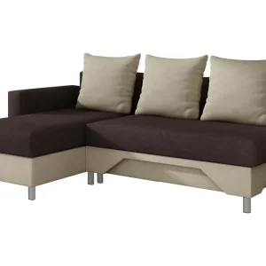 Tom Divanbäddsoffa 215x133x72 cm Beige/Brun/Vit - Möbler Fynd